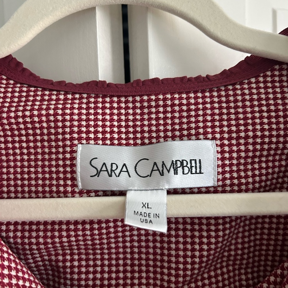 Red Checkered Button-Up Jacket - image 3